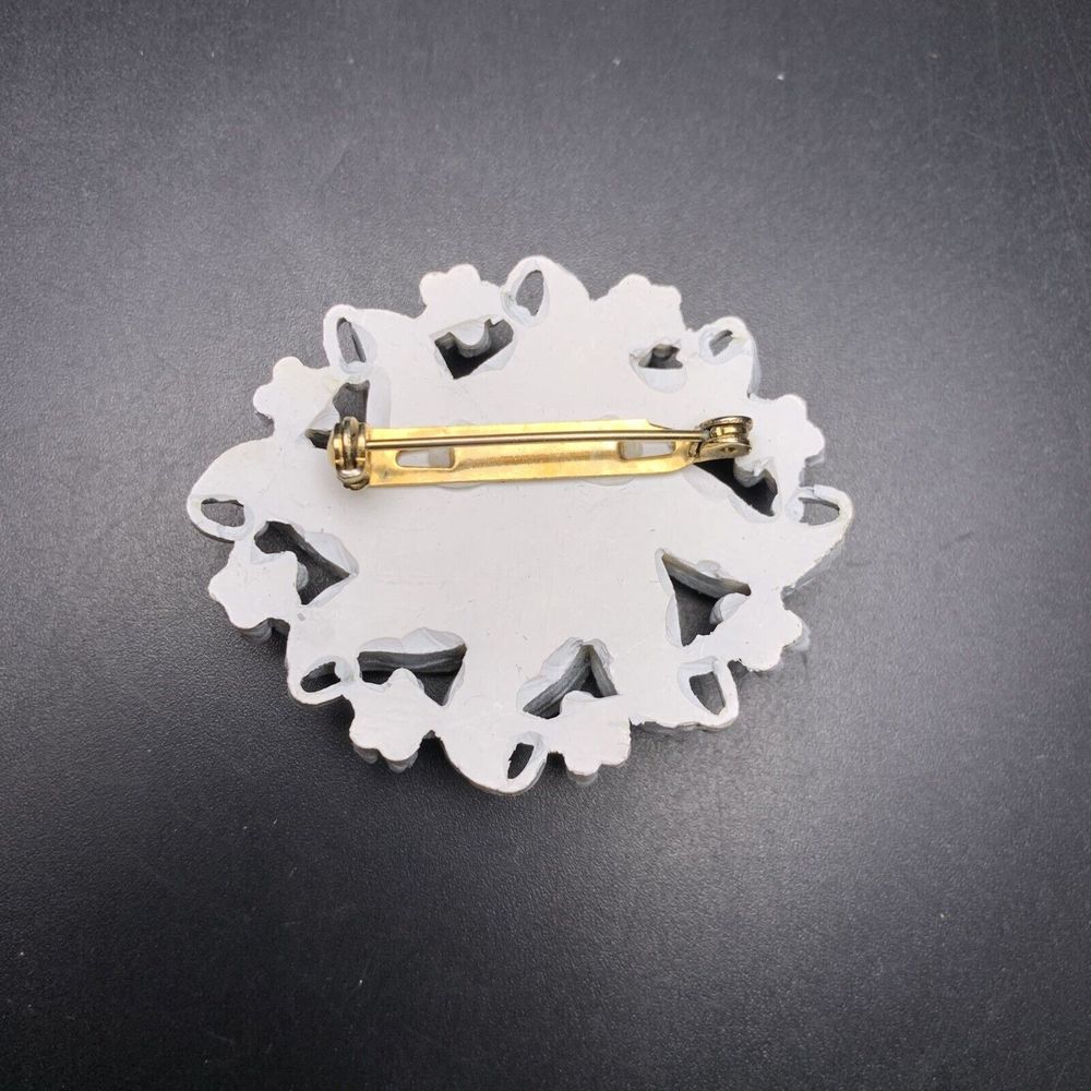 Featherlite Bubblelite Look Brooch Pin Floral Flo… - image 5